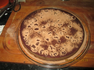 receta tarta facil de chocolate y platano