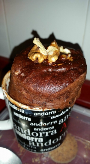 receta MUG CAKE DE BROWNIE